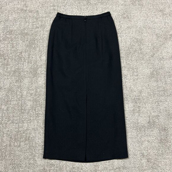 Howard Wolf Skirt Womens 8 Maxi Boho USA Vintage Black Lined Worsted Wool - Picture 7 of 8